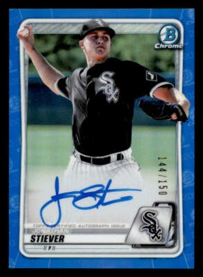 2020 Bowman Chrome Prospect AUTO Blue Refractors #CPAJS Jonathan Stiever /150 - Image 1 of 2