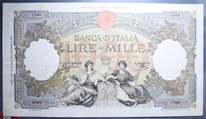 1000 LIRE 8/10/1943 REGINE DEL MARE B.I. L'AQUILA RR REPUBBLICA SOCIALE ITALIANA - Picture 1 of 2