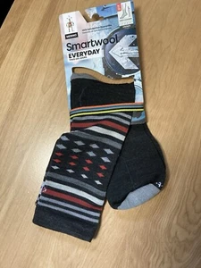 Smartwool XL Everyday klassische gestreifte Crew-Socken anthrazit - Bild 1 von 2