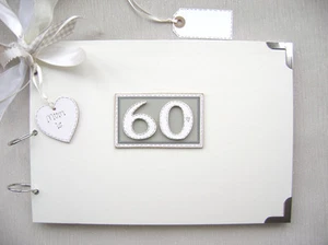 PERSONALISED. 60TH BIRTHDAY A4 SIZE..PHOTO ALBUM/SCRAPBOOK/MEMORY/GUEST BOOK. - Picture 1 of 5