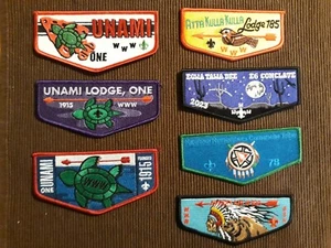 BSA OA FLAPS LOT OF 7 Lodge one - Picture 1 of 3