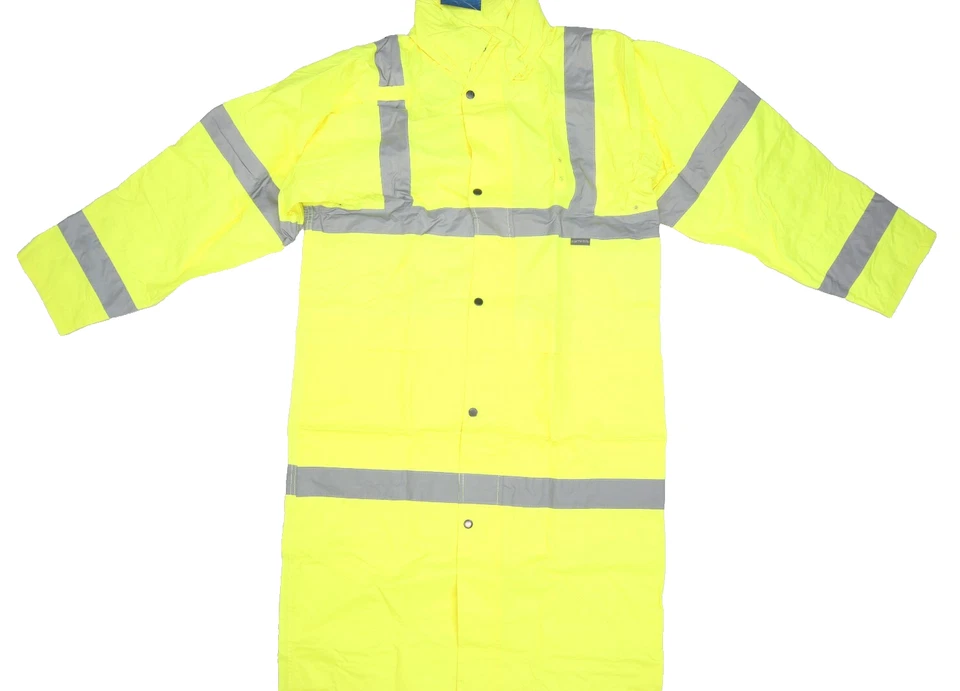 Portwest UH445YERL Hi-vis Classic Raincoat 48 Large Yellow