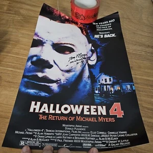Halloween 4 Poster Signed By Tom MORGA with COA 11x17 - Picture 1 of 7
