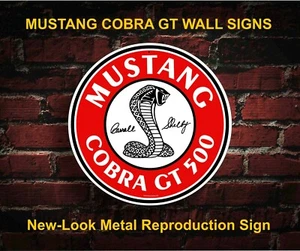 Ford Mustang Shelby Signature Rust-Proof Metal Wall Sign - Personalize it! - Picture 1 of 11