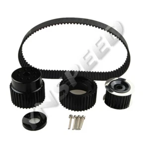 1.5" Notch Belt Gilmer Drive Pulley Kit For 12A 13B 20B 15mm RX7 FD FC RX3 Black - Picture 1 of 4