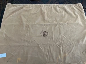 Hermes Wildleder braun Staubbeutel B 35 x H 25 Zoll  Kordelzug - Bild 1 von 5
