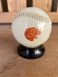 Vintage 1940's Tigers Glass Baseball Bank by Mobil Oil Gas Station Sign - Picture 1 of 9