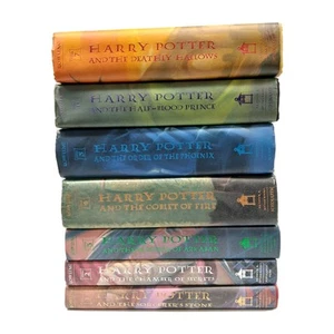 HARRY POTTER: JK Rowling Complete Set Hardcover Books # 1-7, American Ed., VG-G - Picture 1 of 8