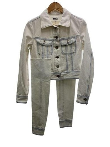 MAISON MARGIELA Giacca MM6 Denim 38 Denim WHT Plain S62AN0064