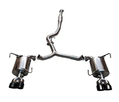 ULTREX CAT BACK EXHAUST FITS SUBARU WRX & STI MY15-21 BLACK CHROME TIPS - image 1 of 4