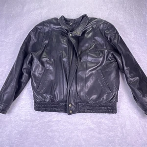 VTG Urban Cowboy Womens L  Black Soft Leather Jacket Zip-out Sherpa Liner Biker - Picture 1 of 12
