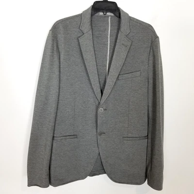 Chaqueta Blazer Michael Kors Hombres Tejida No Estructurada Talla M Gris Abotonada Preppy City Foto 1 de 4