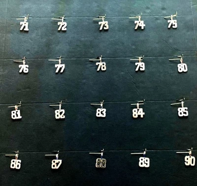 LOTE DESCUENTO COLGANTES NÚMERO RODIO 71 - 90 NASCAR NFL NHL NCAA Player Foto 1 de 4