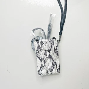 Aimee Kestenberg Leather Phone Crossbody Bag Out of Office -Vanilla Snake NWOT - Picture 1 of 5