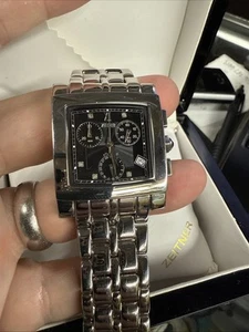 Zeitner Atlantic Men's Stainless Steel Chronograph Watch Diamond Set Dial ZM1948 - Picture 1 of 7