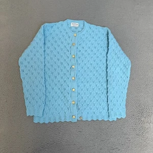 British Vogue Wintuck Womens Cardigan Sweater Acrylic Fiber Blue *Read - Picture 1 of 8