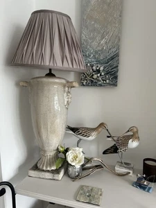 LAURA ASHLEY FENN pleated Silk Lampshade . Beige. Large Size. - Picture 1 of 4