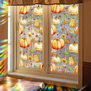 Autumn Celebration Autumn Window Cling Fall Window Decoration Convenient Removal - Picture 1 of 8