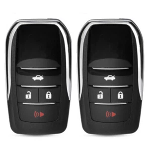 2PCS Remote Flip Key Shell Replace for Toyota Matrix Avalon Camry 4Buttons TOY43 - Picture 1 of 9
