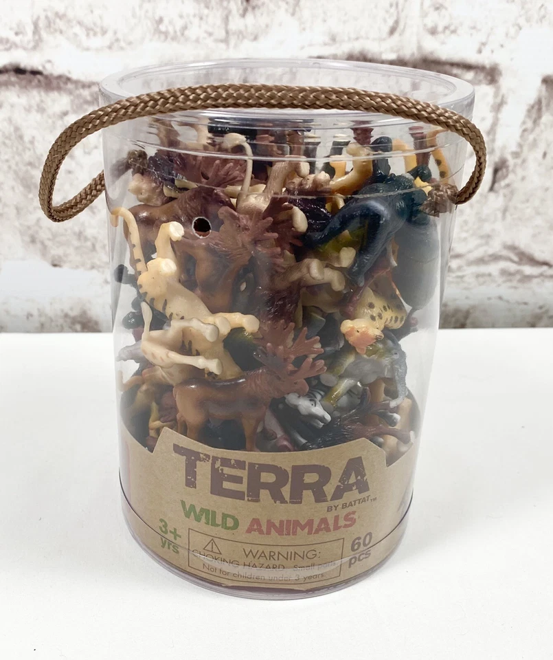 1x Battat Terra Wild Animals in Tube Action Figure Set