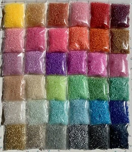 14.8OZ/420G Glass Beads Bulk Lot Mixed Size Assorted Delica Seed Bead 36 COLOR#D - Picture 1 of 24