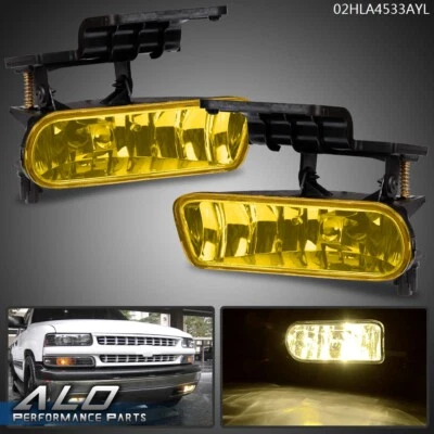 Apto para GMC Yukon 2001-2006 luces antiniebla parachoques lente amarilla lámpara de repuesto 1 par Foto 1 de 4