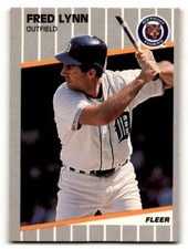 1989 Fleer #138 Fred Lynn    Detroit Tigers Baseball Cards NM Near Mint ID:54378