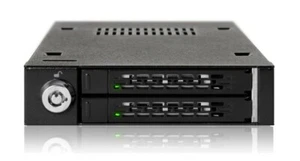 Icydock ToughArmor MB992SK-B Dual Bay 2.5" SATA For 3.5" Device Bay - Matt Black - Picture 1 of 1