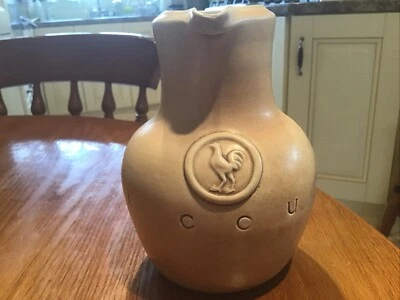 PUB  JUG.  T A K E   C O U R A G E.   OLDER STONEWARE TYPE  HEIGHT.  6” - Image 1 of 4