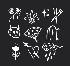Abstract Sticker Pack Die Cut Vinyl Decal Custom Vinyl Lettering Window Business - Picture 1 of 7