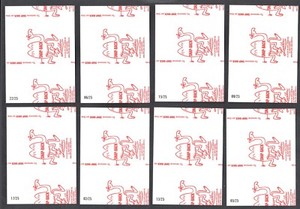 WACKY PACKAGES GO TO THE MOVIES Topps 8 DIFFERENT RED LUDLOW Cards a