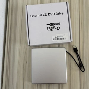 Unidad de CD/DVD externa para computadora portátil, USB 3.0 y CD DVD portátil tipo C - Imagen 1 de 6