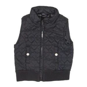 GUESS Insulated Quilted Gilet Black Nylon Girls S - Picture 1 of 6