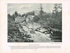 Old Mill On The Clunie Water Braemar Scotland Antique Picture Print c1900 PS192