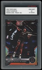 AMEN THOMPSON 2022 TOPPS NOW OVERTIME ELITE 1ST GRADED 10 ROOKIE CARD RC ROCKETS
