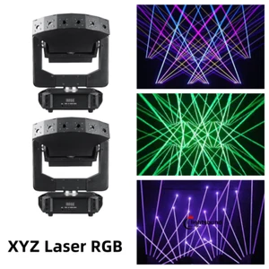 2pc/ XYZ 3 Axis 6 Eyes laser stage Effect RGB full color Lazer beam moving light - Picture 1 of 11