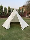 Tente imperméable médiévale conique 3M couleur naturelle pour camping reconstitution larp