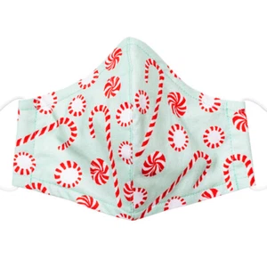 Punch Studio Peppermint Wishes 100% Cotton Washable Cloth Fashion Face Mask - Picture 1 of 5