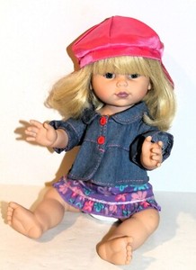 Vintage BABY SO BEAUTIFUL 14" DOLL Playmates BSB 1995 Long Blonde Hair Blue Eyes