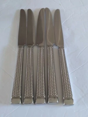 The Main Course 18-8 Stainless Japan 5 Dinner Knives Glossy Flatware MNF34 - Image 1 of 4