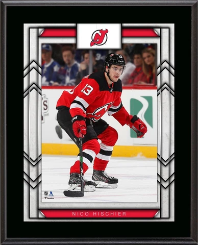 Nico Hischier New Jersey Devils 10.5" x 13" Sublimated Player Plaque Cover