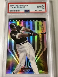 GEM MINT PSA 10 1995 LEAF LIMITED FRANK THOMAS #1 Low Pop PRISM FOIL Card - Bild 1 von 15