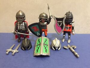 Playmobil 3 chevaliers + accessoires 