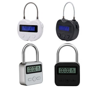 USB Rechargeable Smart Time Lock LCD Display Time Lock Temporary Timer Padlock - Picture 1 of 19