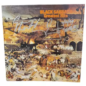 Black Sabbath signed lp Greatest Hits NEMS Pressing by 4 musicians - Picture 1 of 4