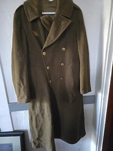 vintage wool long military coat - Picture 1 of 13