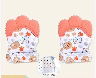  Baby Infant Anti-bite Silicone Mitten Anti-scratch face Glove baby Soothing Toy - Image 1 of 4
