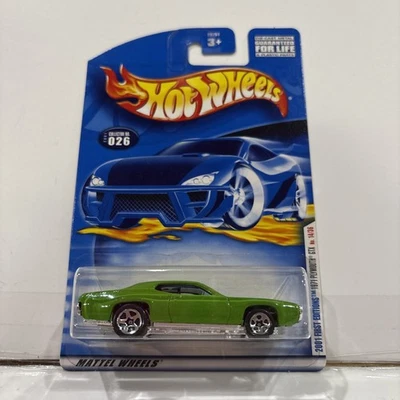 Hot Wheels 2001 First Editions 14/36 green 1971 Plymouth GTX NIP #026 - Image 1 of 4