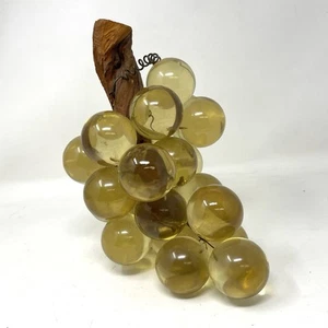A Granoby Original 1960s Large Balls Lucite Acrylic Amber Yellow Grape Cluster - Picture 1 of 12