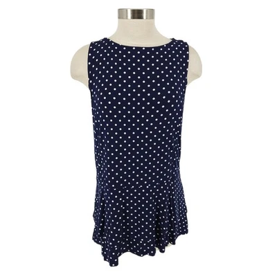 A Pea In The Pod Nursing Maternity Tank Top Navy Polka Dot Sleeveless NWT Medium - Image 1 of 4